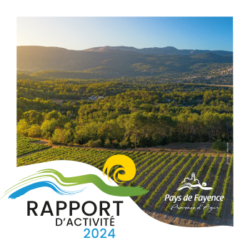 Couverture du rapport d'activité 2024 de la Communauté de communes du Pays de Fayence
