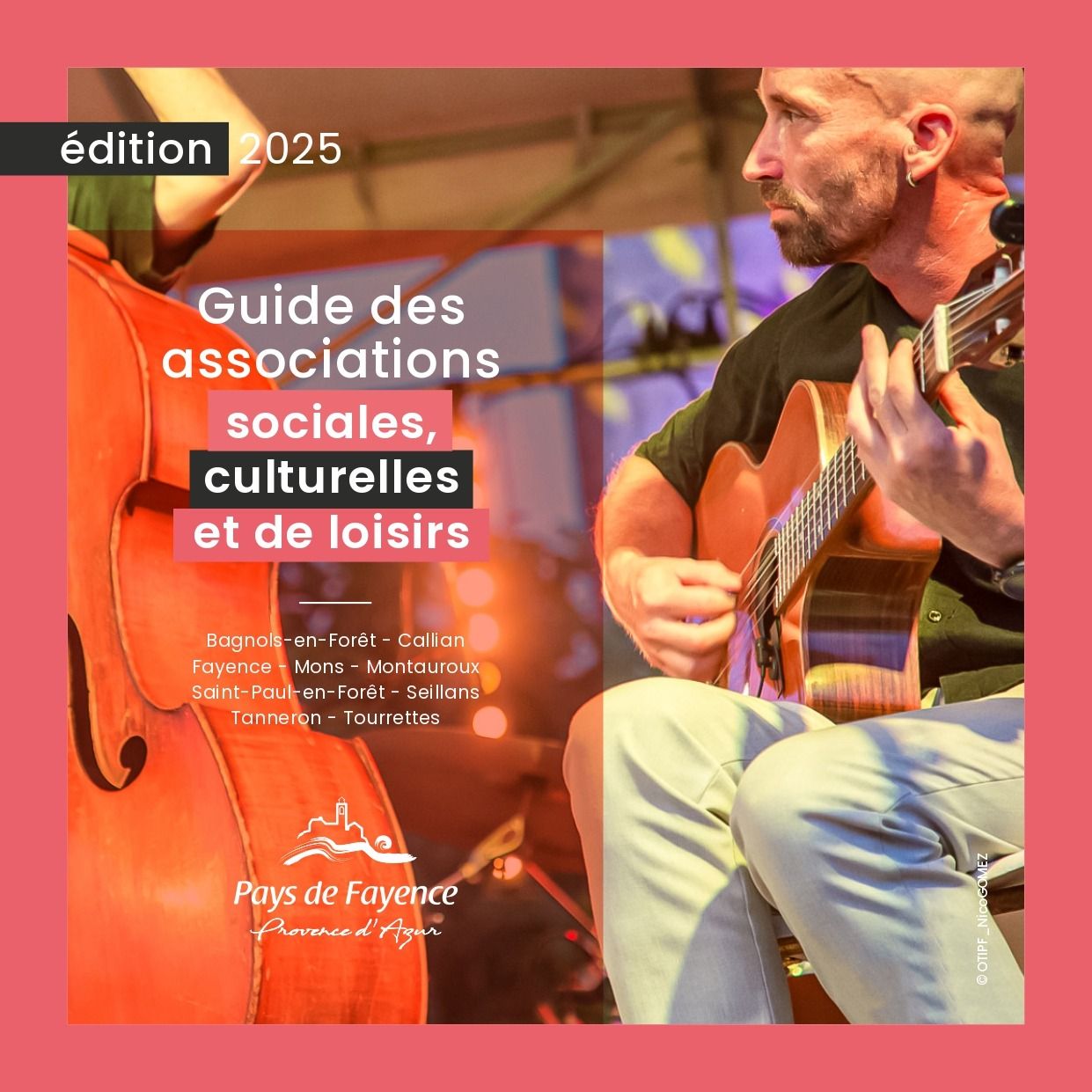 Couverture du guide des associations sociales, culturelles et de loisirs du Pays de Fayence